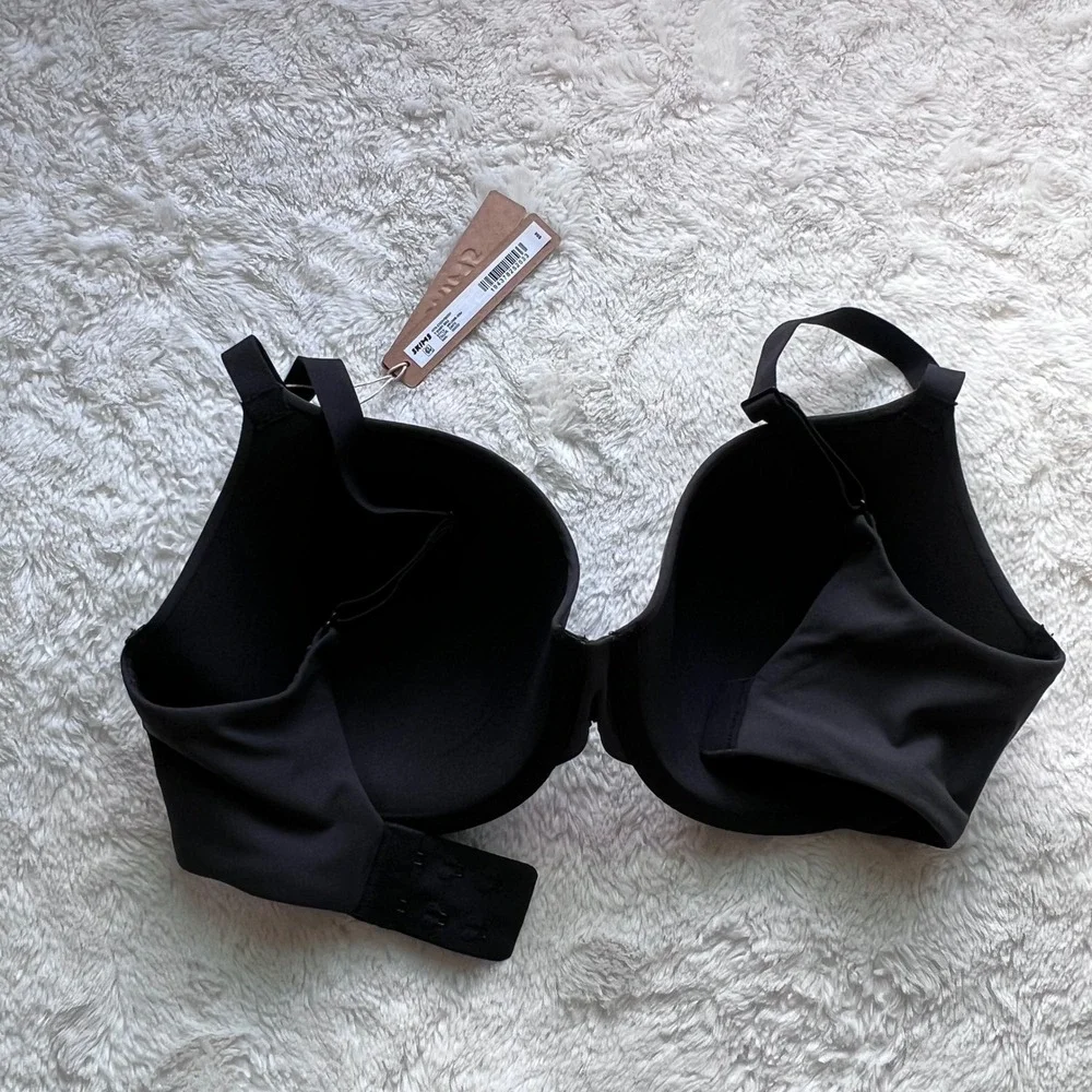 Skims Women's Fits Everybody T-Shirt Bra Onyx Black BR-UWR-2294 Size 32DDD New